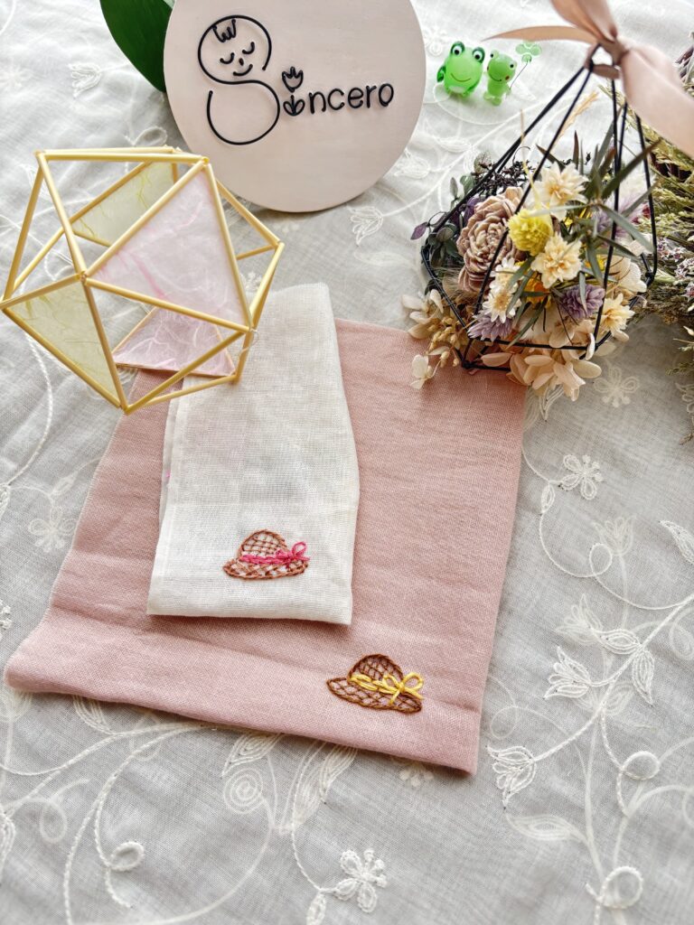 麦わら帽子刺繍